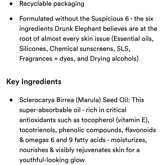 $10❤️‍🔥 LAST 1! Drunk Elephant Virgin Marula Luxury Face Oil 🐘 NEW - Picture 9 of 10